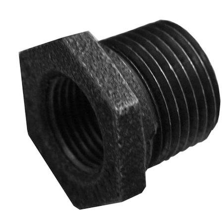 Jones Stephens 1-1/2in. x 1/4in. Black Iron Hex Bushing B1440308